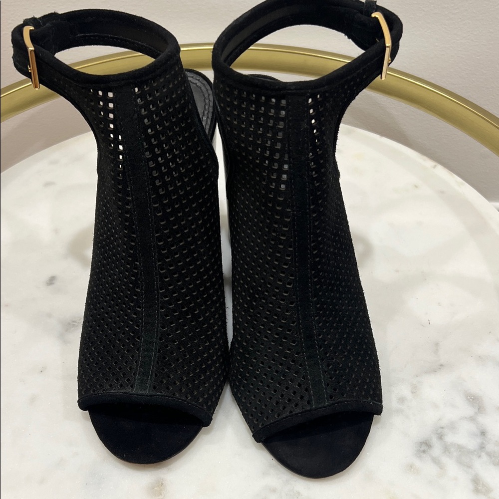 Tory Burch Black Peep Toe Heels